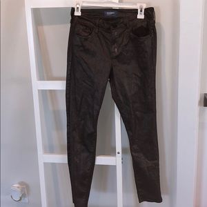 Metallic silver pants